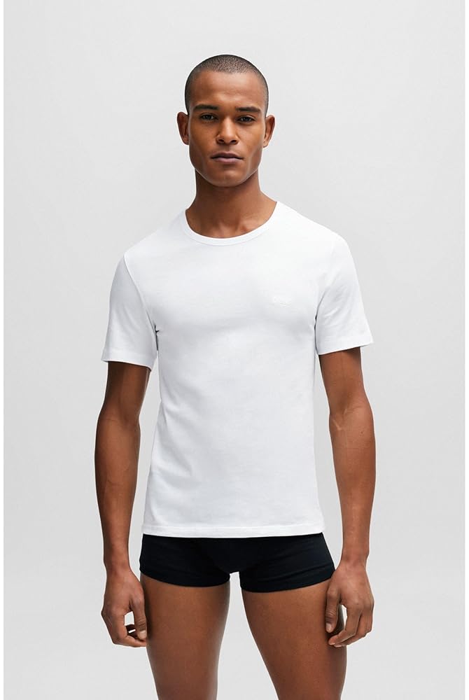 BOSS オフィシャルグッズ 白色3点セット BOSS - VネックTシャツ3枚セット コットンジャージー - ホワイト